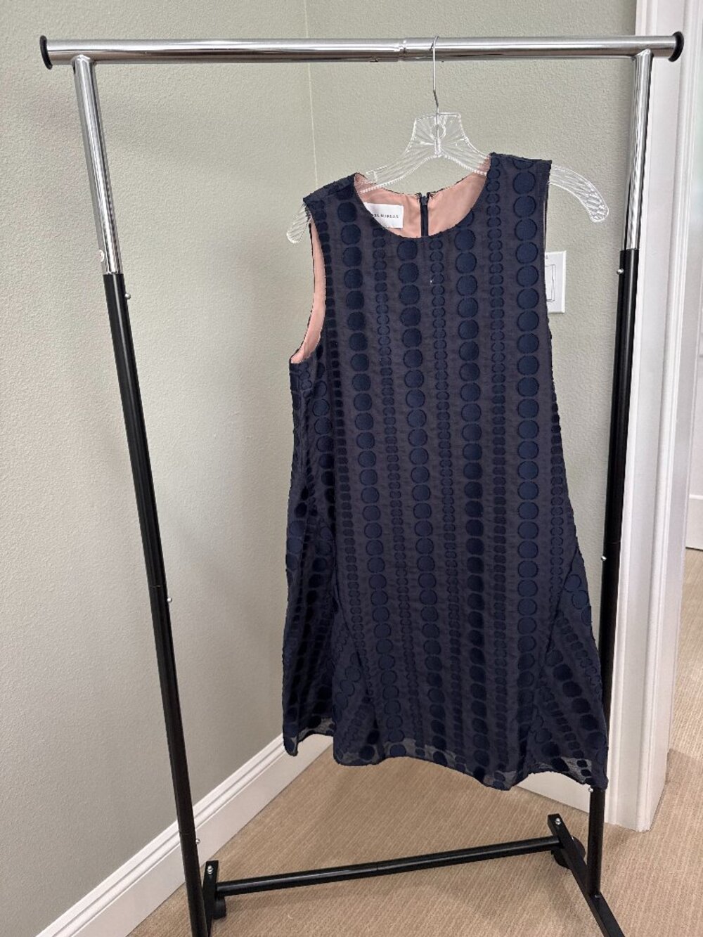 Donna Morgan Navy Textured Swing Dress